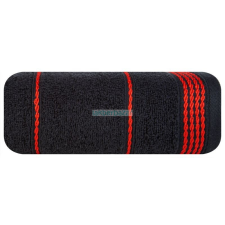  Mira csíkos törölköző Fekete 50x90 cm lakástextília