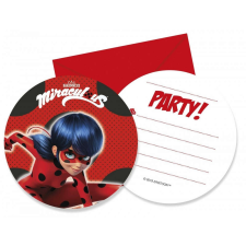  Miraculous Ladybug, Katicabogár és fekete macska kalandjai Meghívó 6 db-os party kellék