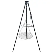 Mirpol MIR-HP48 Acél függesztett grillrács háromlábbal 51 cm grillsütő