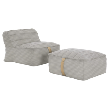 Mirpol Sponge kerti szivacsfotel puffal, bézs kerti bútor