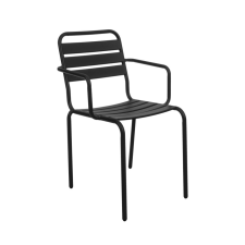 Mirpol VICTOR acél kerti szék fekete színben kerti bútor