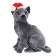  Miry - plüss cica mikulás sapkában - 26cm plüssfigura