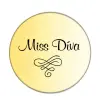 Miss Díva kitűző