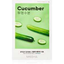 Missha Airy Fit Cucumber hidratáló és revitalizáló arcmaszk száraz bőrre 19 g arcpakolás, arcmaszk