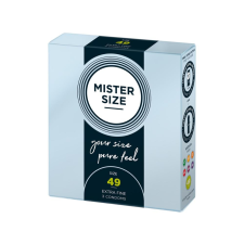 Mister Size vékony óvszer - 49mm (3db) óvszer