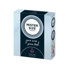 Mister Size vékony óvszer - 64mm (3db) óvszer