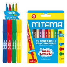 Mitama Rostirón Mitama mosható háromszög alakú 3,0 mm 24 db-os klt. filctoll, marker