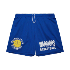  Mitchell & ness nba gameday mesh 7in shorts vintage logo golden state warriors rövidnadrág férfi kék m