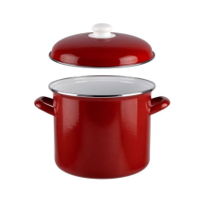 MK Home Piros zománcos fazék, fedővel 2 l (16 cm) edény