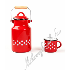 MK Home Pöttyös tejeskanna 1liter +bögre 0.25liter konyhai eszköz