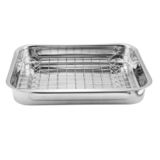 MK Home Rozsdamentes grillrács tepsibe 39x25 cm sütés és főzés