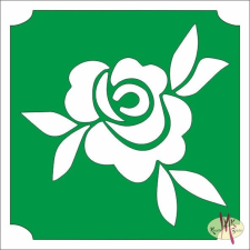 Mk Kreatív Stúdió 5x5 cm-es Csillám tetoválás sablon - Rózsa 47 csillámtetoválás