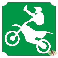 Mk Kreatív Stúdió 5x5 cm-es Csillámtetoválás sablon - Cross motoros 454 csillámtetoválás
