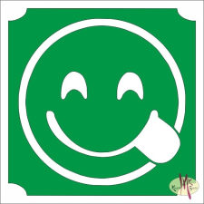 Mk Kreatív Stúdió 5x5 cm-es Csillámtetoválás sablon -Emoji, smile 303 csillámtetoválás