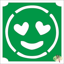 Mk Kreatív Stúdió 5x5 cm-es Csillámtetoválás sablon - Emoji, smiley 234 csillámtetoválás