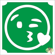 Mk Kreatív Stúdió 5x5 cm-es Csillámtetoválás sablon - Emoji, Smiley 49 csillámtetoválás
