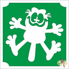 Mk Kreatív Stúdió 5x5 cm-es Csillámtetoválás sablon - Garfield 248 csillámtetoválás