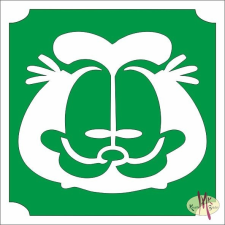 Mk Kreatív Stúdió 5x5 cm-es Csillámtetoválás sablon - Garfield 60 csillámtetoválás