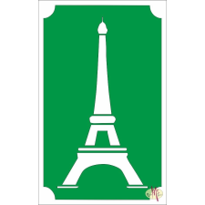 Mk Kreatív Stúdió 8x5 cm-es Csillám tetoválás sablon - Eiffel torony 125 csillámtetoválás