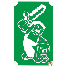 Mk Kreatív Stúdió 8x5 cm-es Csillámtetoválás sablon - Minecraft 77 csillámtetoválás