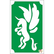 Mk Kreatív Stúdió 8x5 cm-es Csillámtetoválás sablon - Unikornis 91 csillámtetoválás
