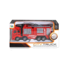 MK Toys City Truck: Négytengelyes fém tűzoltóautó modell - fénnyel és hanggal autópálya és játékautó