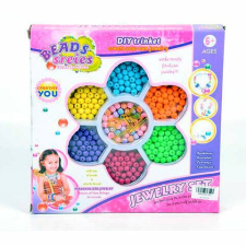 MK Toys Ékszerkészítő gyöngy szett színes és csíkos gyöngyökkel kreatív és készségfejlesztő