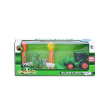 MK Toys Happy Farm Tolólapos traktor állatokkal autópálya és játékautó