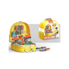 MK Toys Little Chef minikonyha készlet vállra akasztható hátizsákban 26db-os készlet konyhakészlet