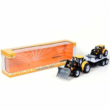 MK Toys Munkagép utánfutóval és kis munkagéppel autópálya és játékautó