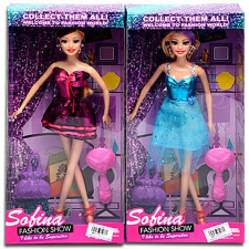 MK Toys Sofina Divatbaba fésűvel és táskával 2 változatban baba
