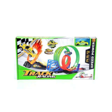MK Toys Track Racing versenypálya hurokkal és hátrahúzós kisautóval autópálya és játékautó
