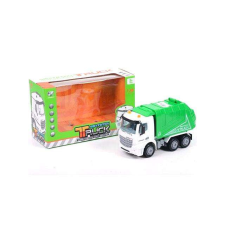 MK Toys Zöld szemétszállító teherautó 17cm autópálya és játékautó