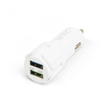 MNC autós szivargyújtó adapter 2 USB aljzat max 2.4A (54931WH) kábel és adapter