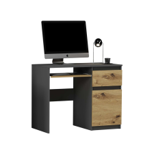 Mobene Modern számítógépasztal N33 - antracit - artisan tölgy íróasztal