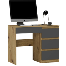 Mobene Modern számítógépasztal N34 - artisan tölgy - antracit íróasztal