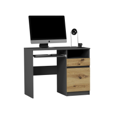 Mobene Modern számítógépasztal N35 - antracit - artisan tölgy íróasztal