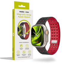 Mobile Origin Magnetic Strap Apple Watch 49mm / 46mm / 45mm / 44mm - Black/Red okosóra kellék
