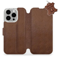 Mobiwear Apple iPhone 16 Pro barna bőr flip tok - L_BRS tok és táska