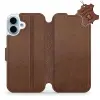 Mobiwear Flip Apple iPhone 17 barna bőrtok