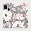 Mobiwear Flip case for mobile phone Samsung Galaxy M21 - MX06S Flowers on gray background (5903516245956)