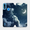 Mobiwear Flip case for Motorola Moto E7 Power - V145P Night sky with moon (5903516685226)