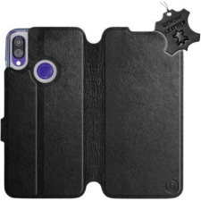 Mobiwear Flip case for Xiaomi Redmi Note 7 - Black - Black Leather (5903226830091) tok és táska