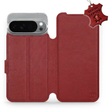 Mobiwear Flip Google Pixel 10 Pro XL sötétpiros bőrtok (5907861262361) tok és táska