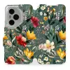 Mobiwear Flip Honor 400 Pro zöld rét tok