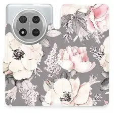 Mobiwear Flip Honor Magic7 Lite 5G virágok tok tok és táska