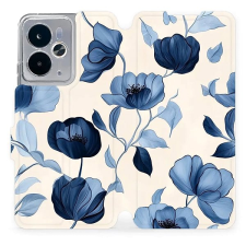 Mobiwear Flip knížkové pro Realme 14 5G - Modré květy tok és táska