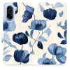 Mobiwear Flip OnePlus Nord CE5 kék virágok tok