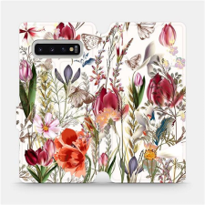 Mobiwear Flip pouzdro na mobil Samsung Galaxy S10 Plus - MP01S Rozkvetlá louka tok és táska