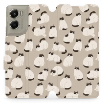 Mobiwear Flip pouzdro pro Motorola Edge 70 kočičáci tok és táska